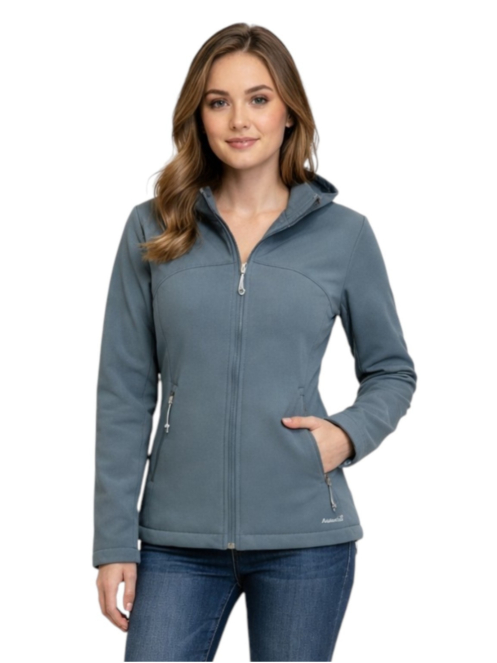 Avalanche Teal Hooded Softshell Jacket Small